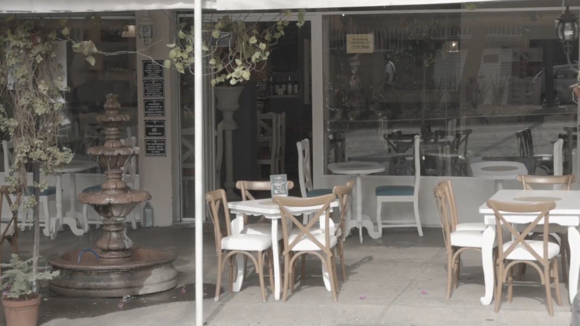 Vista exterior del café